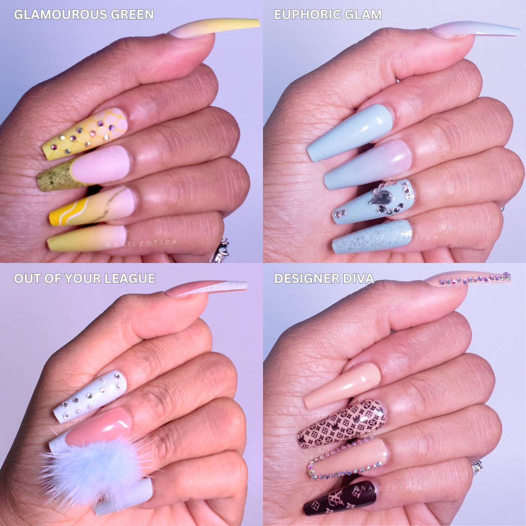 Assorted Press On Nail and Toe Nail Sets Nailzotica Off-Brand Gift Set