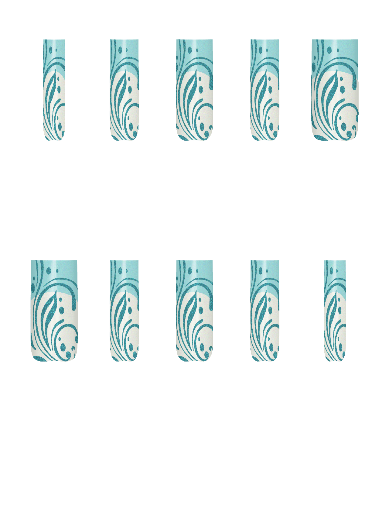 Border Frame Floral Swirls Abstract Strokes Brush Flowers Handmade Acrylic Press On Nails By @mistfluers 8LoMqKYrXVCr7EF0685f
