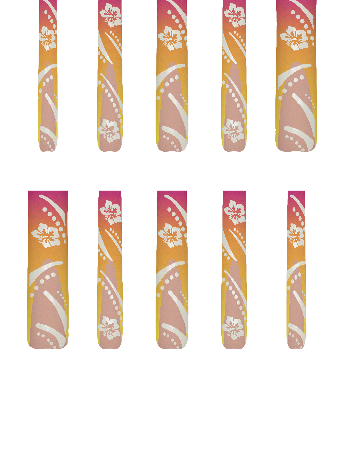 Floral Flower Tropical Handmade Acrylic Press On Nails By @iamjaybabie dcS4SeuW0tRCfeudA8Yf