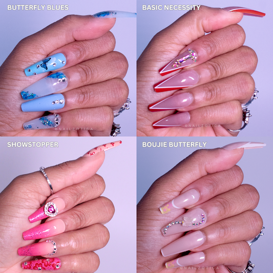 Assorted Press On Nail and Toe Nail Sets Nailzotica Off-Brand Gift Set