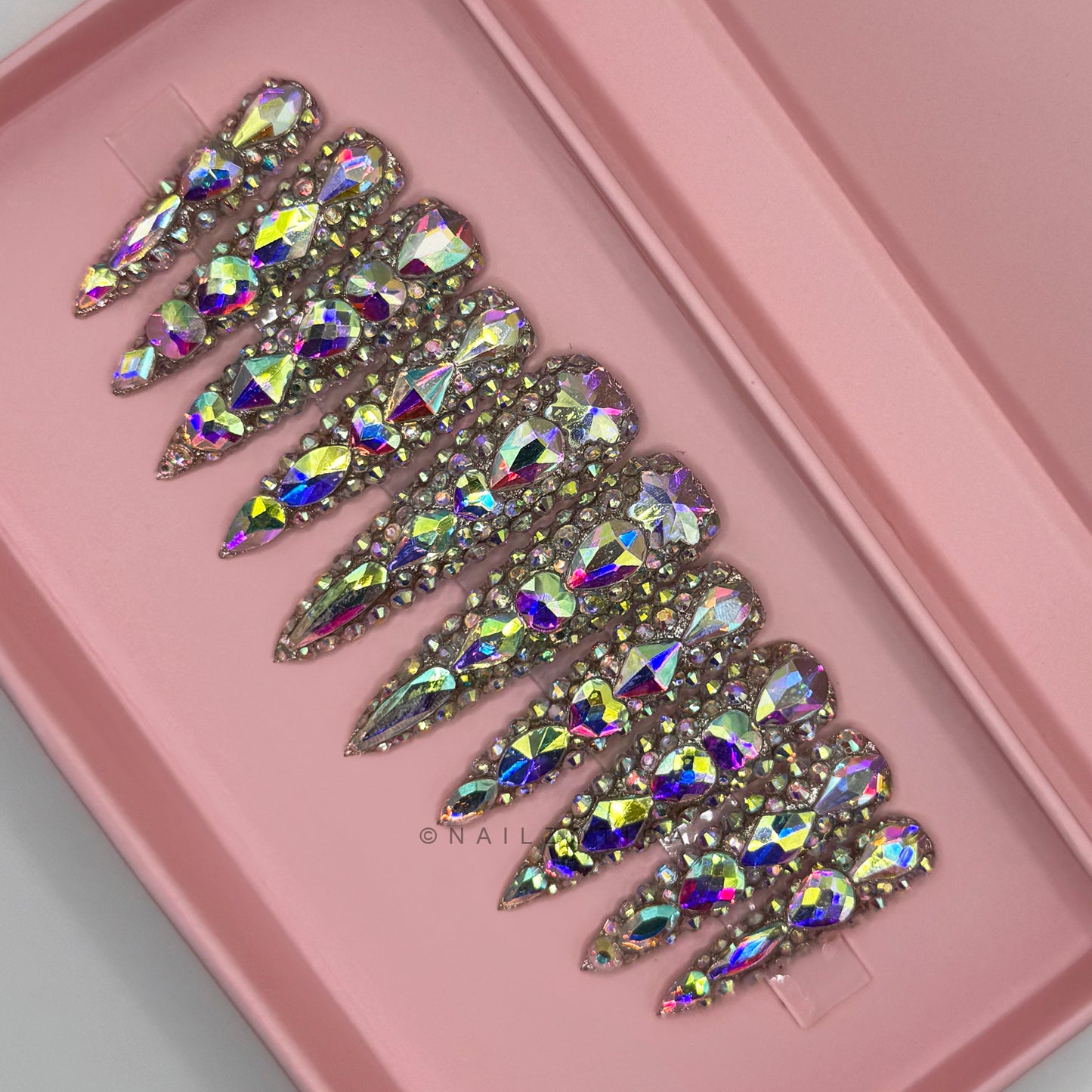 Nailzotica Extra Long Length Reusable Acrylic Gel UV High Quality Handmade Luxury Press On Nails