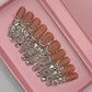 Nailzotica French Tip Reusable Acrylic Gel UV High Quality Handmade Luxury Press On Nails