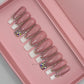 Nailzotica French Tip Reusable Acrylic Gel UV High Quality Handmade Luxury Press On Nails