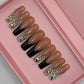 Nailzotica Long Length Reusable Acrylic Gel UV High Quality Handmade Luxury Press On Nails
