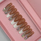 Nailzotica French Tip Reusable Acrylic Gel UV High Quality Handmade Luxury Press On Nails