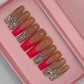 Nailzotica French Tip Reusable Acrylic Gel UV High Quality Handmade Luxury Press On Nails