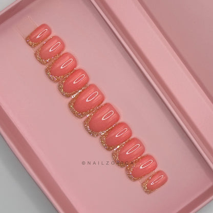 Nailzotica Glitter Reusable Acrylic Gel UV High Quality Handmade Luxury Press On Nails