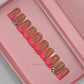 Nailzotica French Tip Reusable Acrylic Gel UV High Quality Handmade Luxury Press On Nails