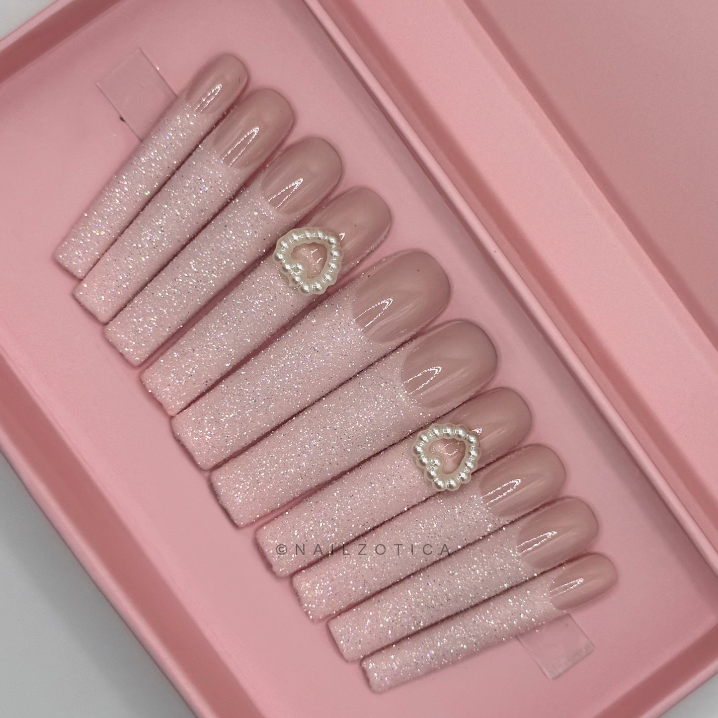 Nailzotica Extra Long Length Reusable Acrylic Gel UV High Quality Handmade Luxury Press On Nails