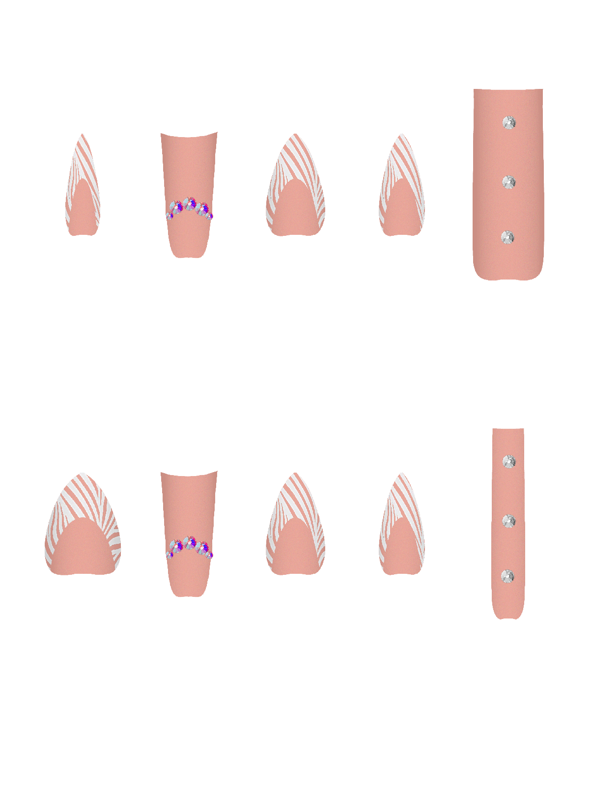 Nails Through Time Short Almond Custom Press On Nails
