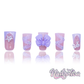 Bowtique Bling- Short Length 25mm Duck Shape Bow Star Girl Charm Lace Purple Reusable Acrylic Gel UV High Quality Handmade Luxury Press On Nails