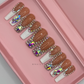 Nailzotica French Tip Reusable Acrylic Gel UV High Quality Handmade Luxury Press On Nails