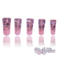 Gilded Gold - Extra Long Length 50mm Stiletto Medium Length Duck Shape Transparent Nude Base Glitter Ombre Gold Rhinestone Reusable Acrylic Gel UV Hand-Painted High QualityHandmade Luxury Press On Nails
