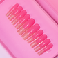 Glitter Goddess - Long Length 25mm & 40mm Short Length Square Shape Gold Glitter French Tip Pink Transparent Base Reusable Acrylic Gel UV Hand-Painted High Quality Handmade Luxury Press On Nails