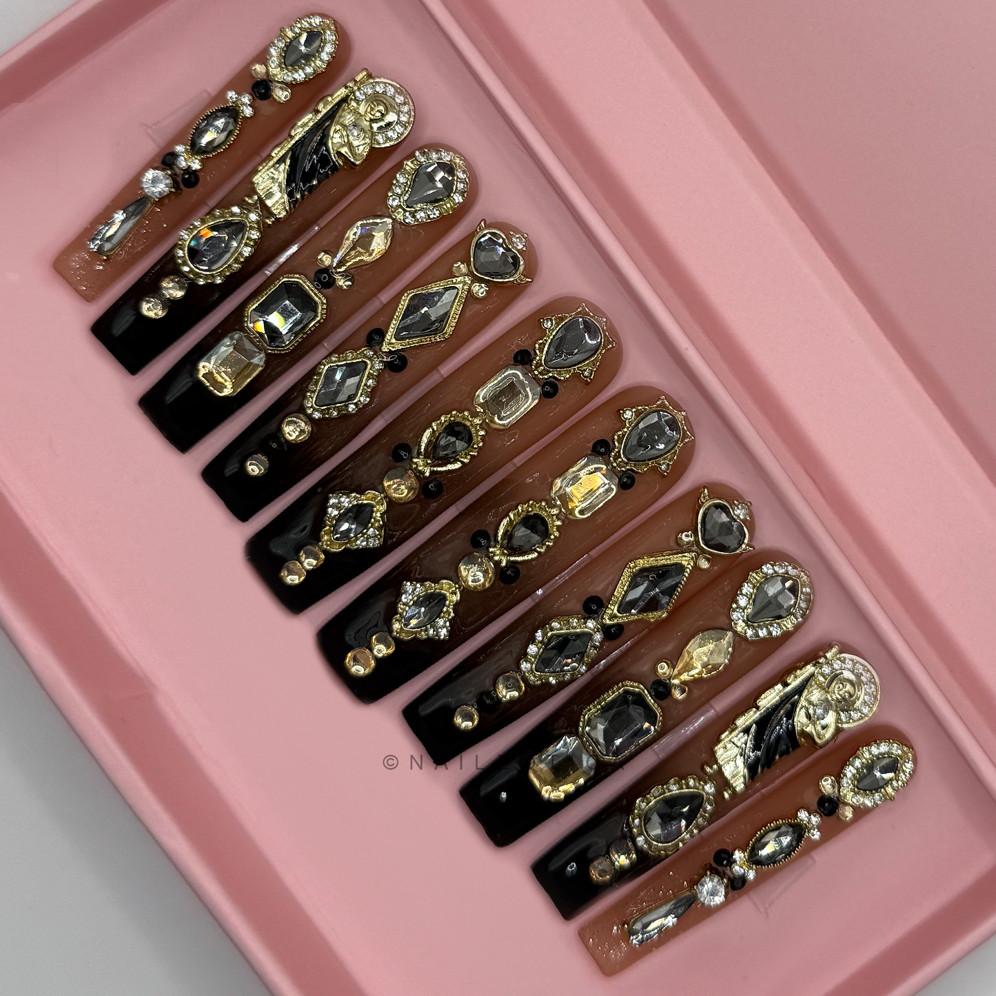 Nailzotica Extra Long Length Reusable Acrylic Gel UV High Quality Handmade Luxury Press On Nails