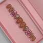 Nailzotica French Tip Reusable Acrylic Gel UV High Quality Handmade Luxury Press On Nails