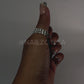 Modest Muse - Short Length 20mm Square Shape Star Charm Silver Rhinestone French Tip Natural Nude Transparent Base Reusable Acrylic Gel UV Hand-Painted High Quality  Handmade Luxury Press On Nails
