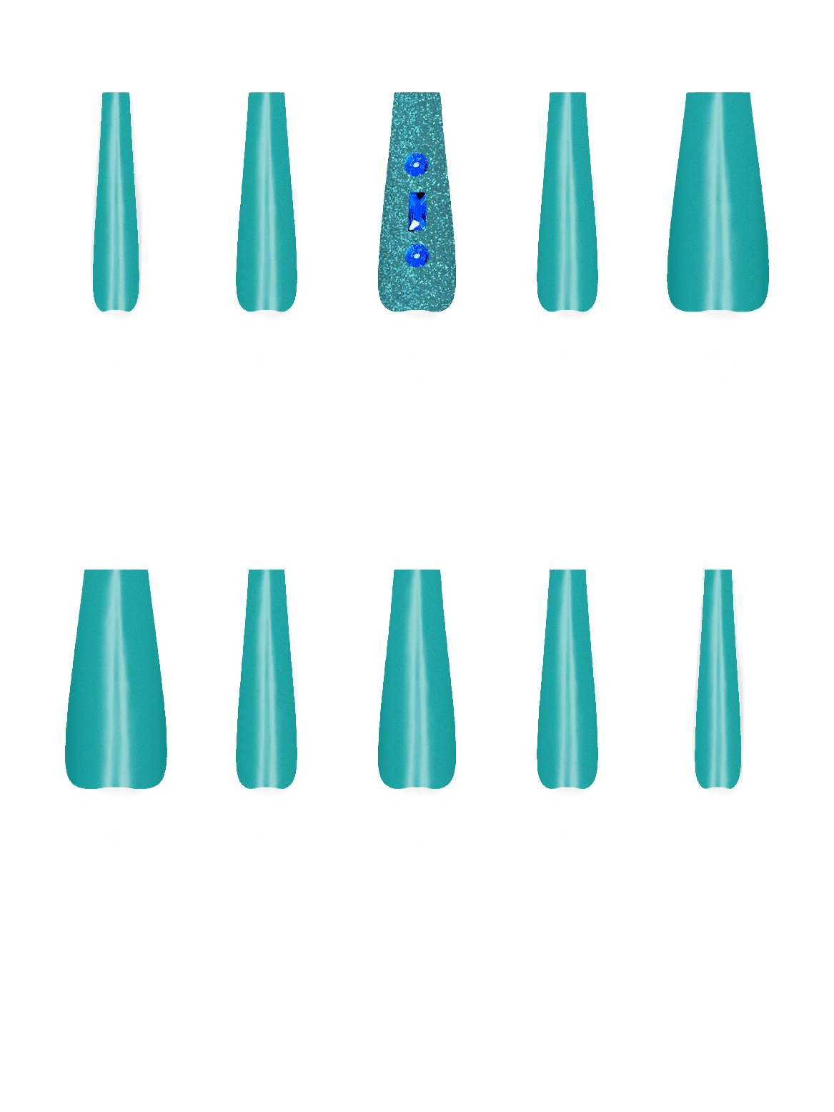 Gem Rhinestone Royal blue Blue Bling  Handmade Acrylic Press On Nails By @user779255 sHIFC1L1b64vEJE2YJtM