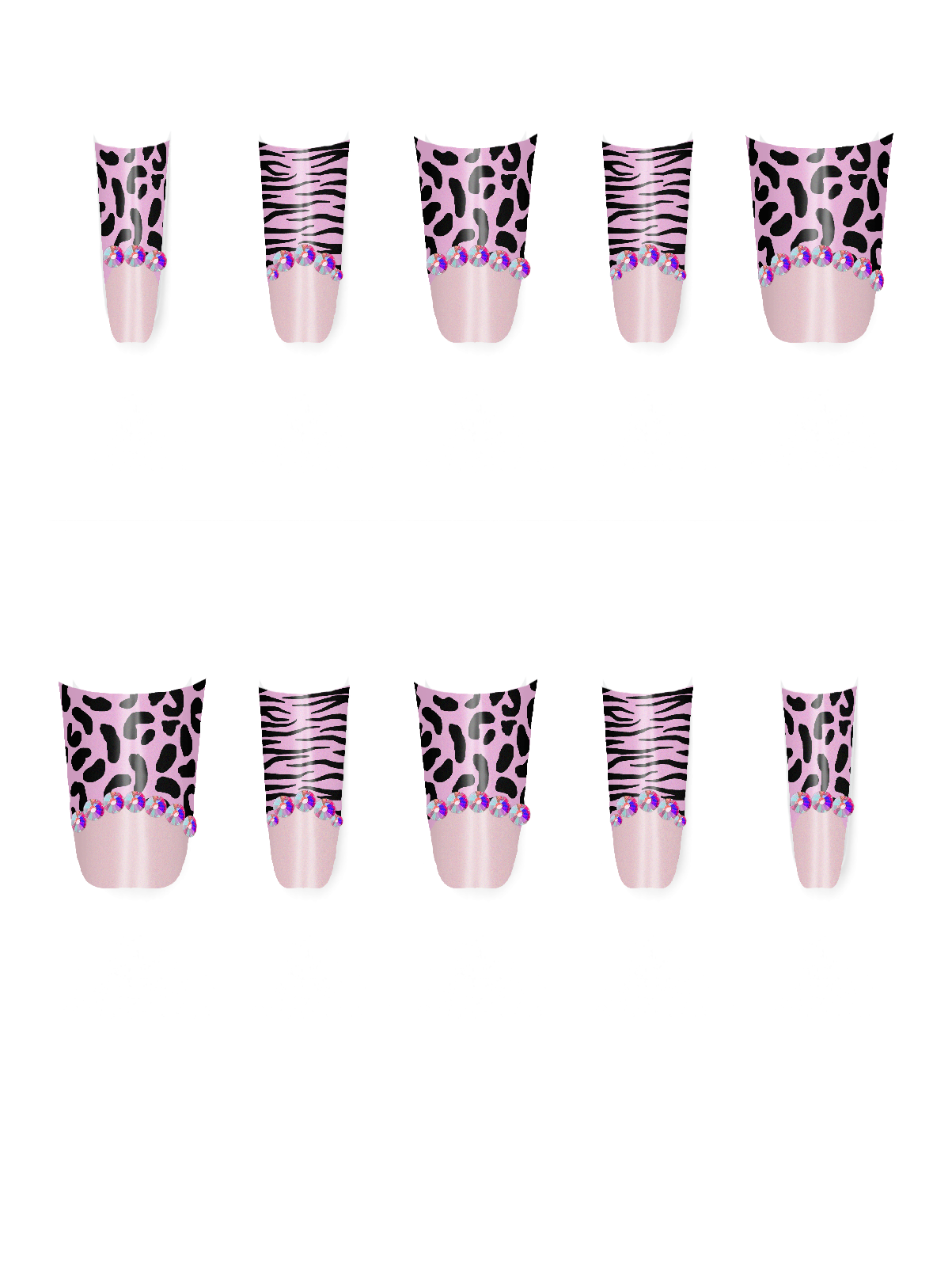 Gem Rhinestone Silver Ab Bling  Handmade Acrylic Press On Nails By @iamjaybabie 1odnMn3InmY1JRpJU59Q