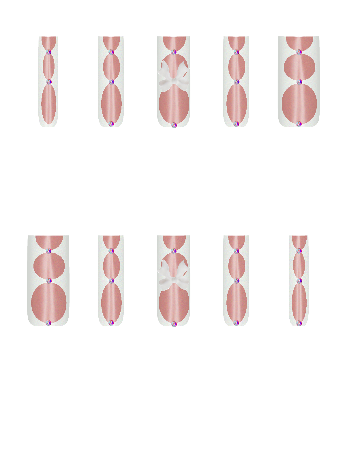 Circle Shapes Basic Gem Rhinestone Silver Ab Bling Bows Decoration Gift Girly Resin White  Handmade Acrylic Press On Nails By @iamjaybabie 4uAbtgGpMRVeslhTqTnn
