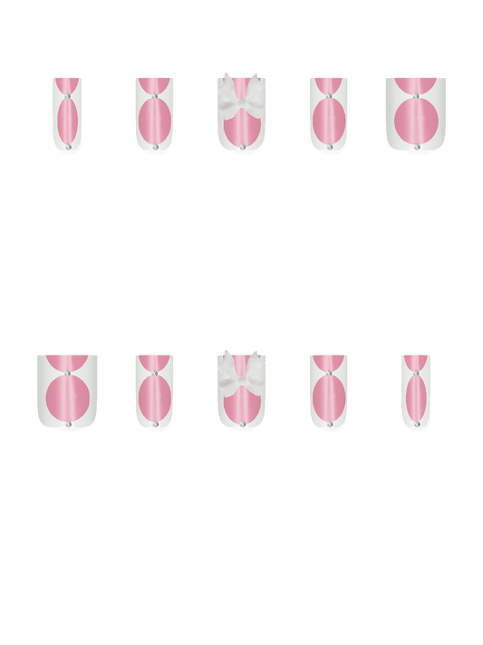 Circle Shapes Basic Gem Rhinestone Silver Bling Bows Decoration Gift Girly Resin White  Handmade Acrylic Press On Nails By @iamjaybabie 9jNKB21rB7bKa1ZwLvfZ