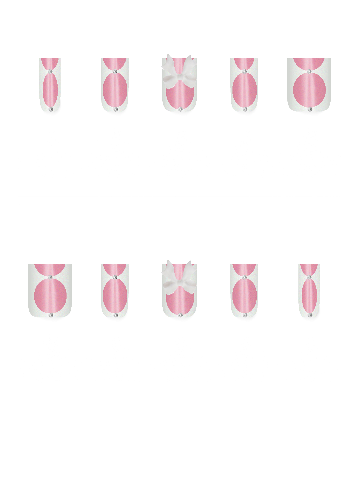 Circle Shapes Basic Gem Rhinestone Silver Bling Bows Decoration Gift Girly Resin White  Handmade Acrylic Press On Nails By @iamjaybabie 9jNKB21rB7bKa1ZwLvfZ (Custom)