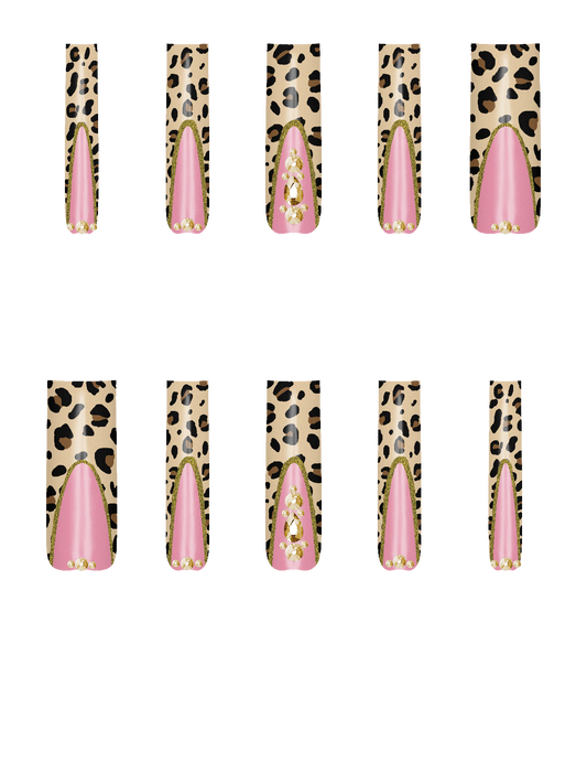 Gem Rhinestone Gold Bling  Handmade Acrylic Press On Nails By @iamjaybabie HaH9ezMSu40EjHhGEHsZ