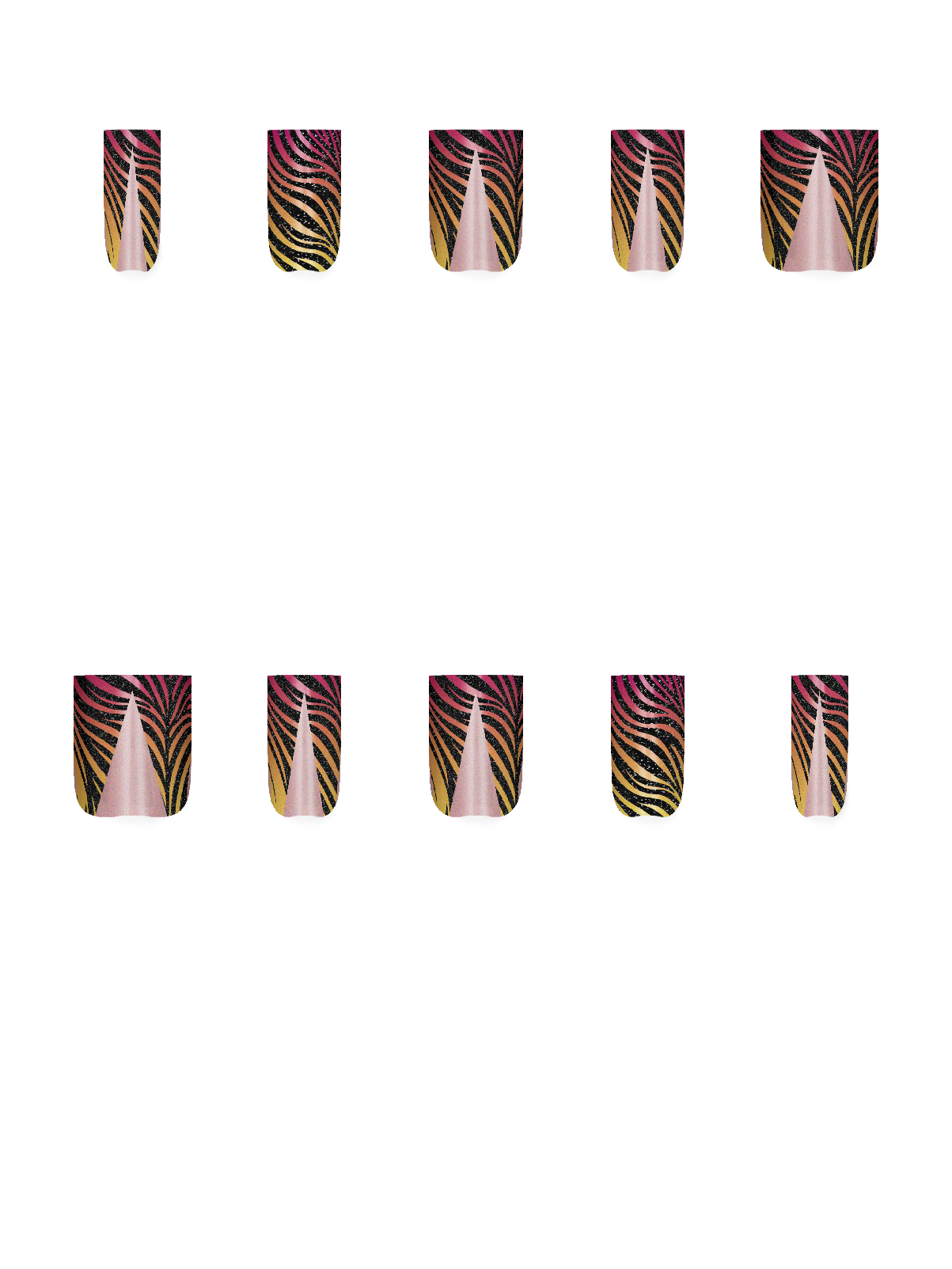 Zebra Stripes Animal  Handmade Acrylic Press On Nails By @iamjaybabie r8Mwmg4SjLa6lzgvPEPX
