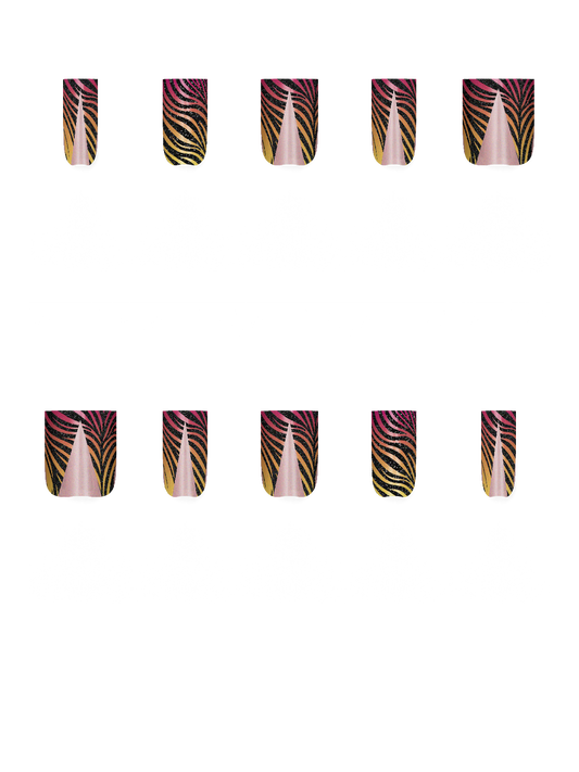 Zebra Stripes Animal  Handmade Acrylic Press On Nails By @iamjaybabie r8Mwmg4SjLa6lzgvPEPX (Custom)