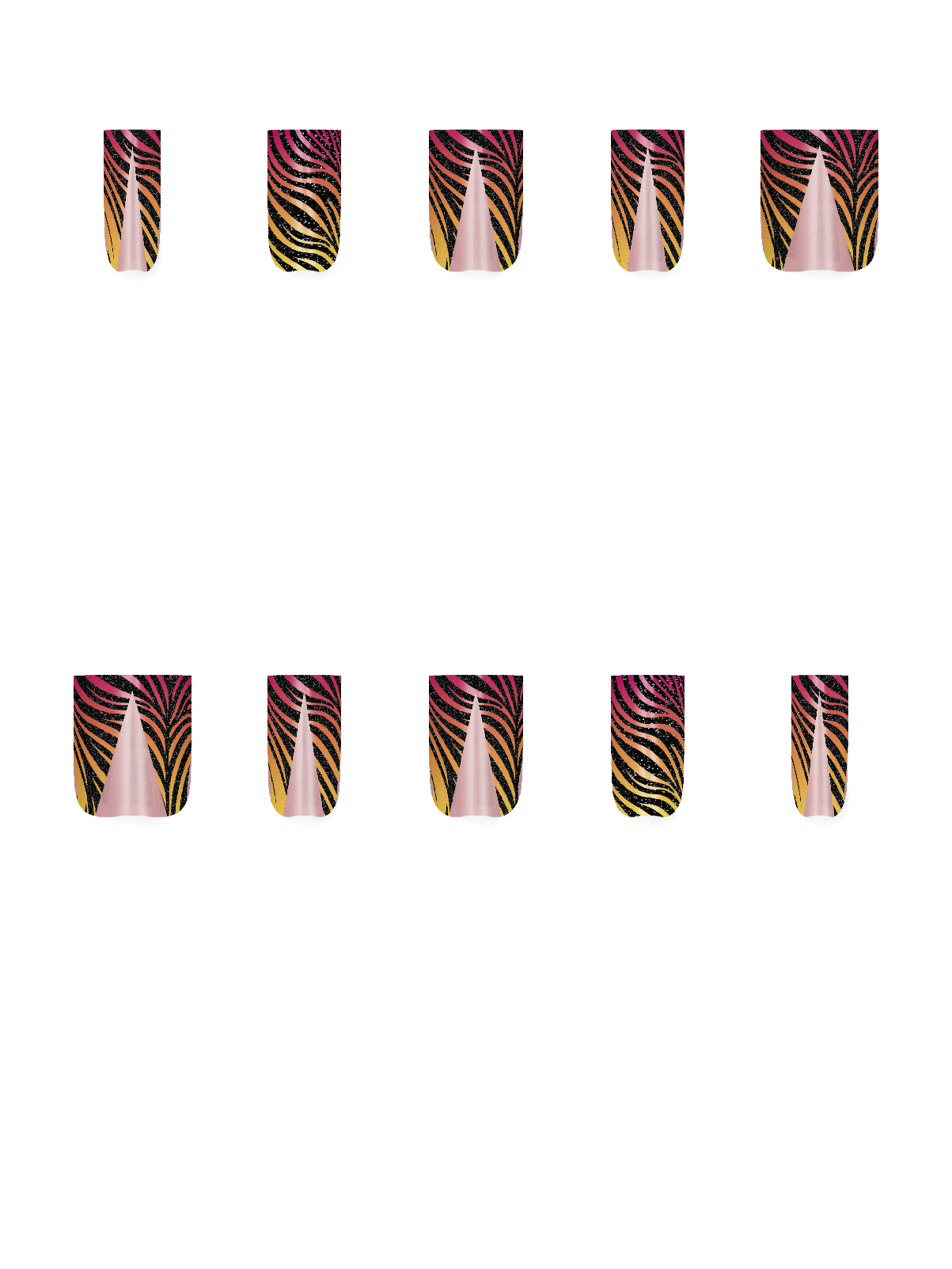 Zebra Stripes Animal  Handmade Acrylic Press On Nails By @iamjaybabie r8Mwmg4SjLa6lzgvPEPX