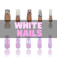 Nailzotica White Reusable Acrylic Gel UV High Quality Handmade Luxury Press On Nails