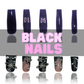 Nailzotica Black Reusable Acrylic Gel UV High Quality Handmade Luxury Press On Nails